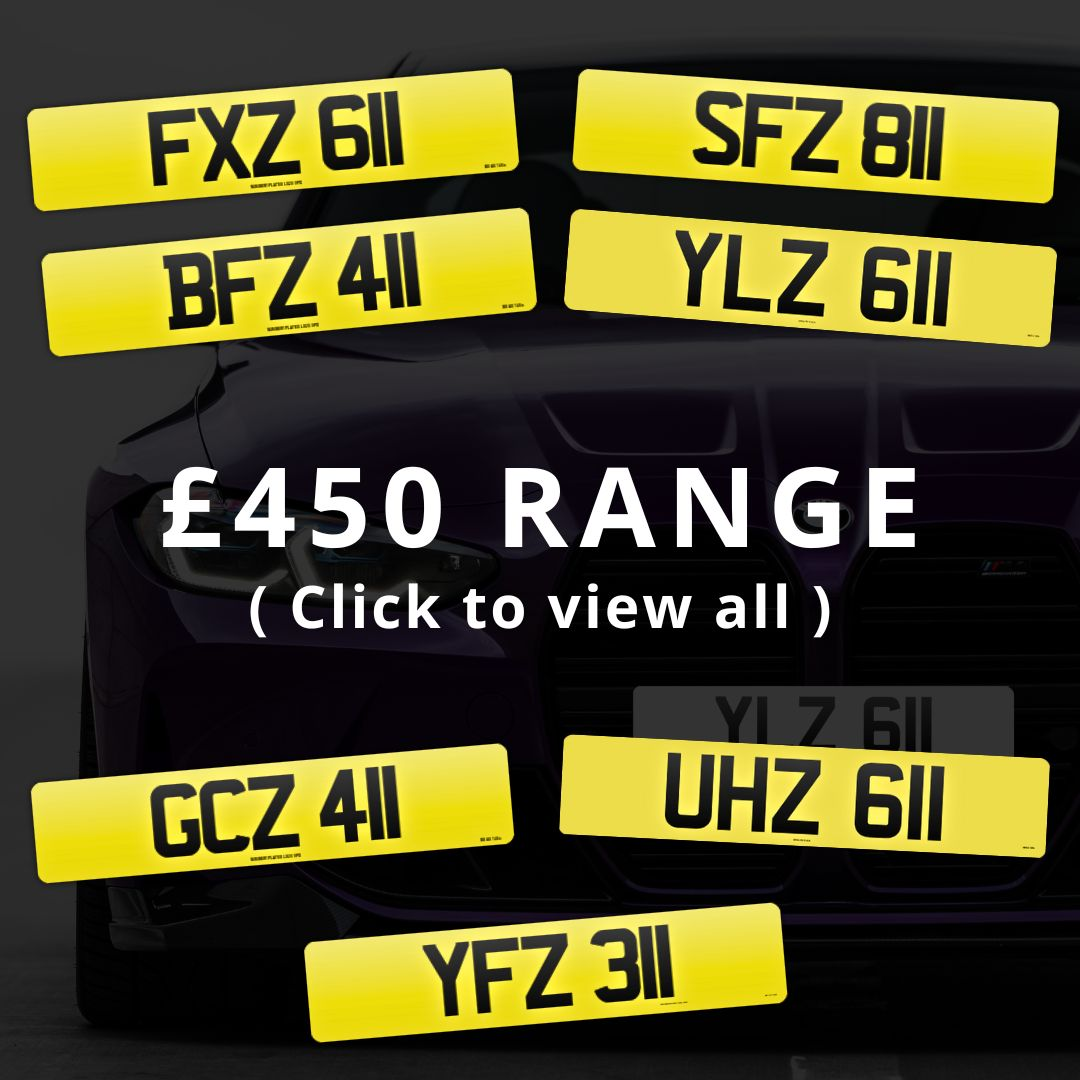 £450 Range of dateless 3 digit northern ireland number plates for sale.