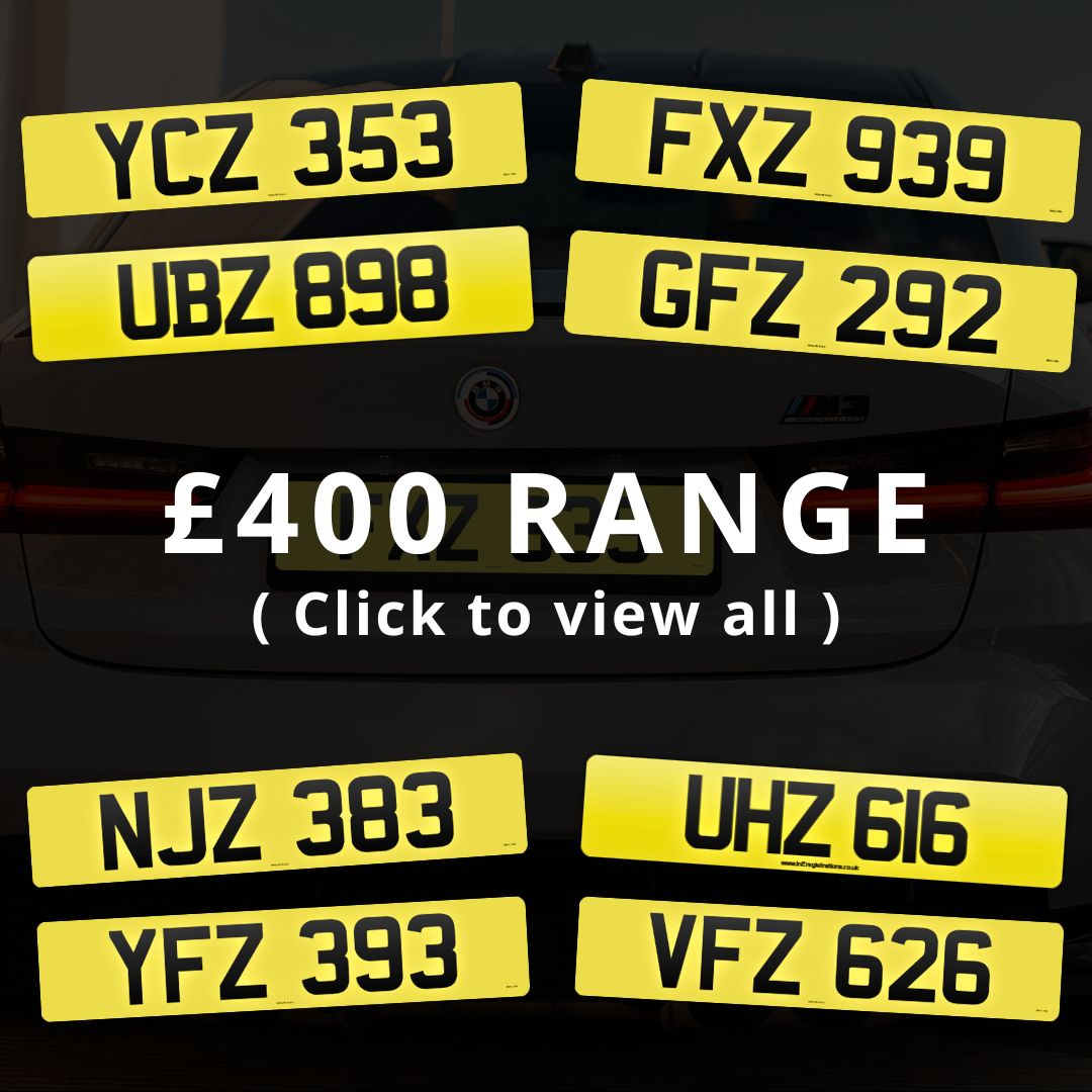 £400 Range of dateless 3 digit northern ireland number plates for sale.