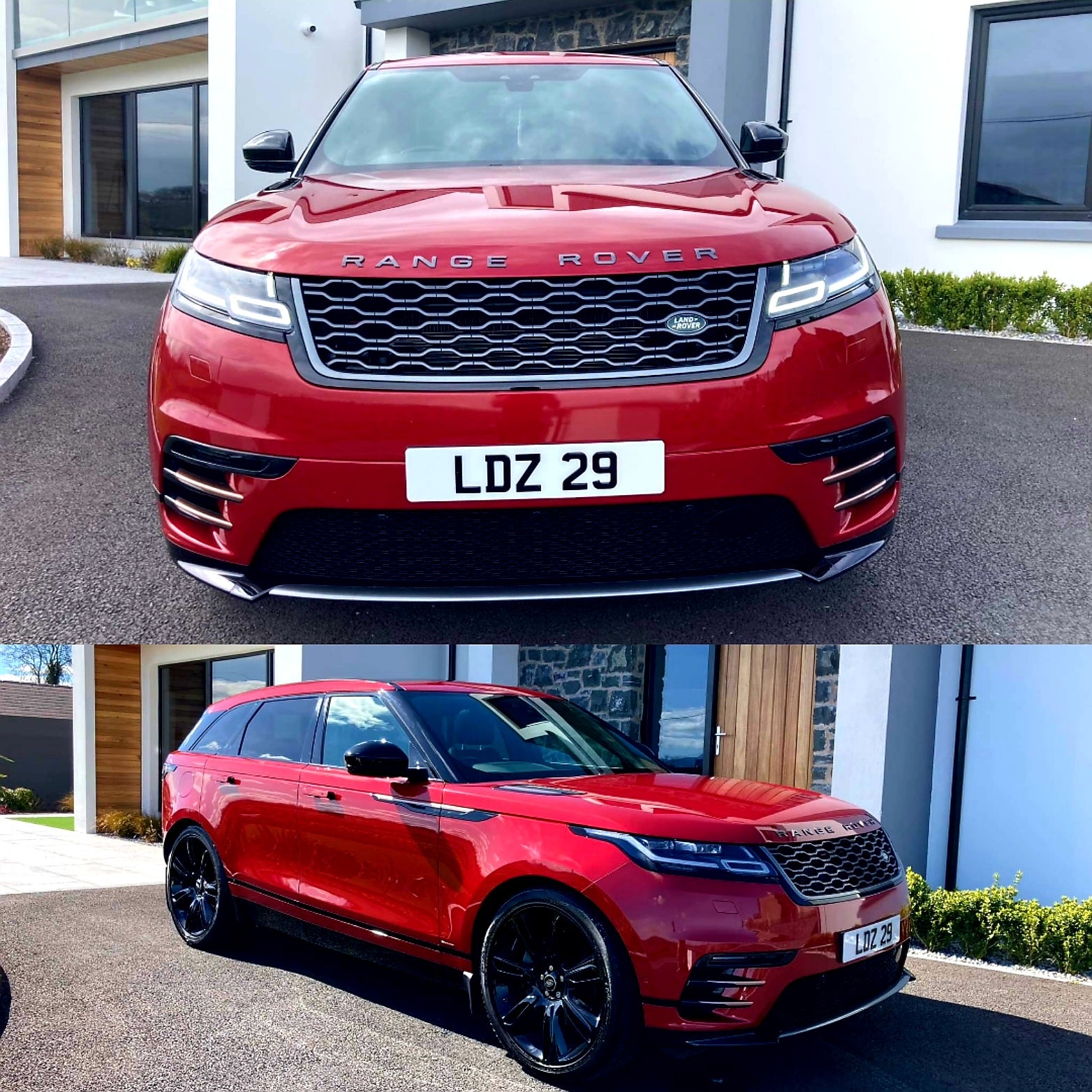 Range rover velar with LDZ 29 2 digit ni number plate from In2Registrations