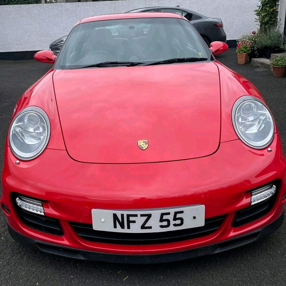 Porsche 911 turbo with NFZ 55 ni number plate from In2registrations