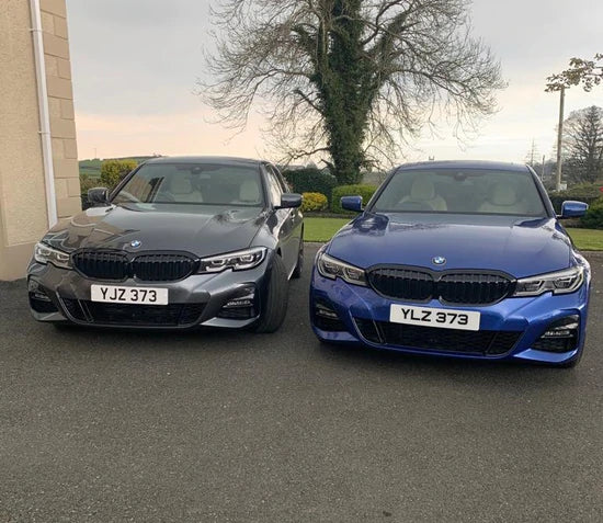 3 series bmws with matching pair of 3 Digit ni number plates from in2registrations