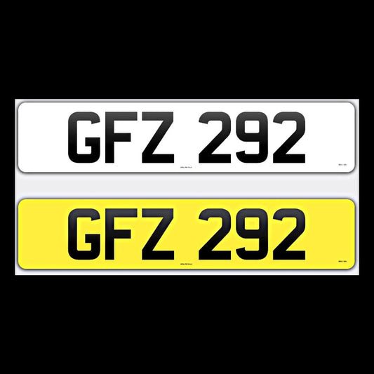 GFZ 292 NI Number Plates From In2registrations