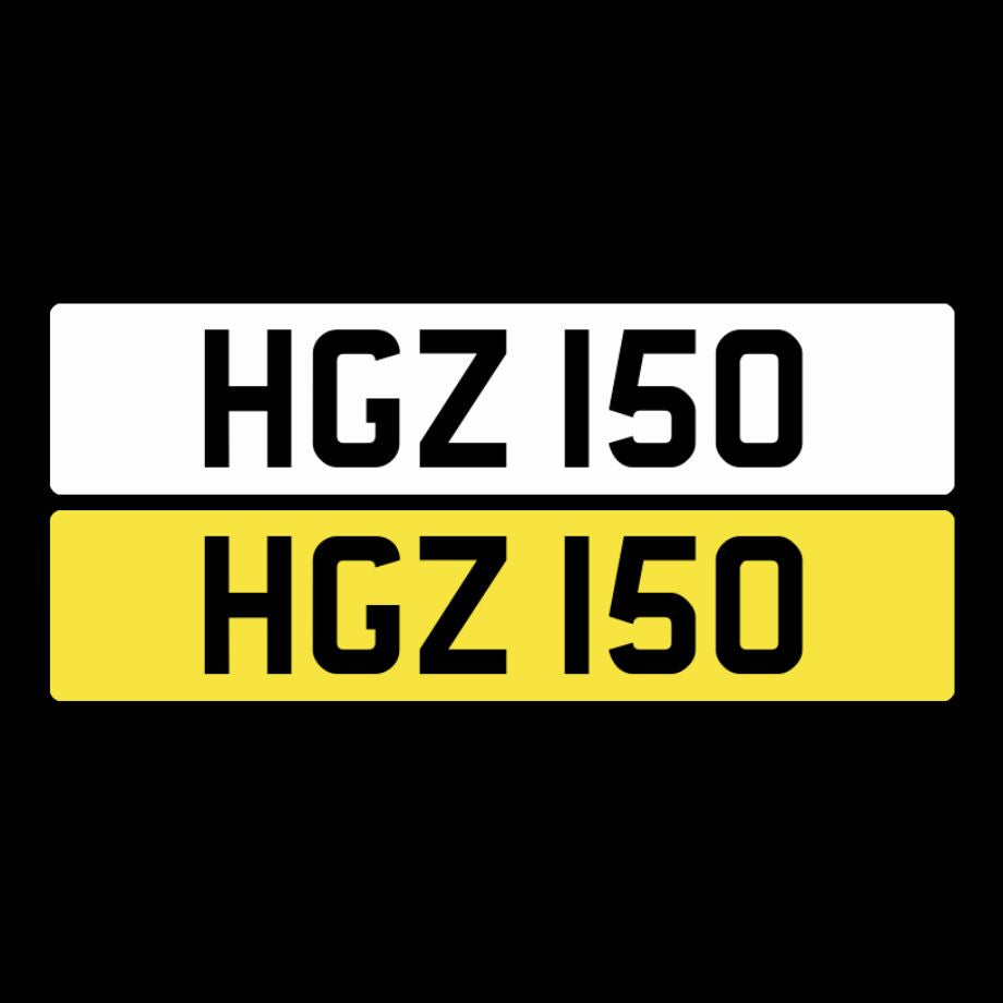 HGZ 150 NI Number Plates From In2registrations
