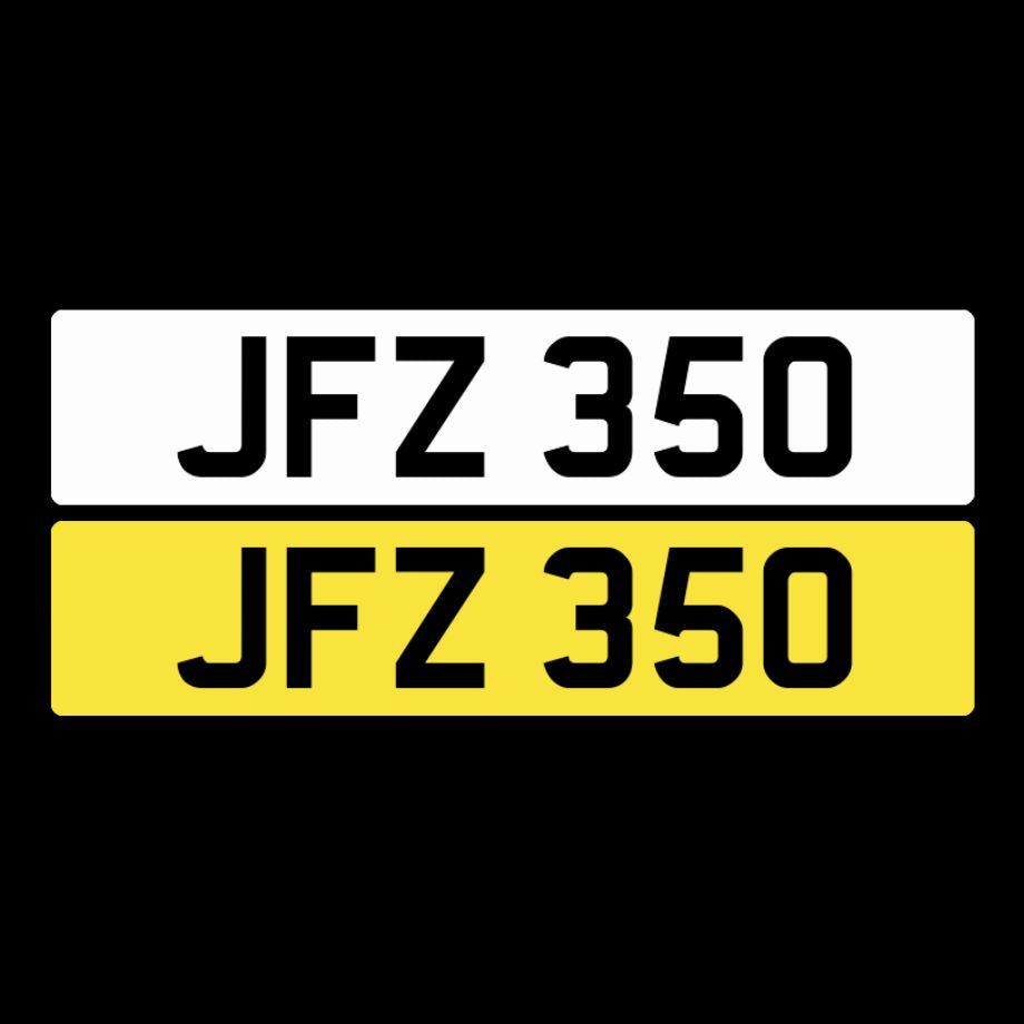 JFZ 350 NI Number Plates From In2registrations