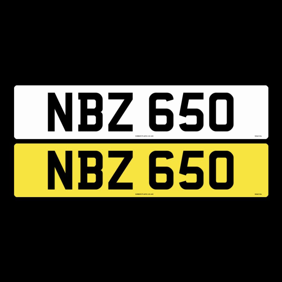 NBZ 650 NI Number Plates From In2registrations