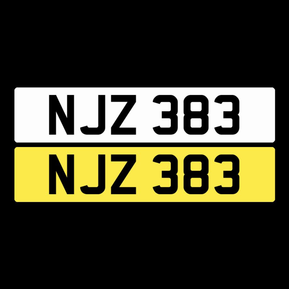 NJZ 383 NI Number Plates From In2registrations