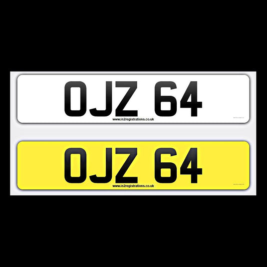 OJZ 64 NI Number Plates From In2registrations