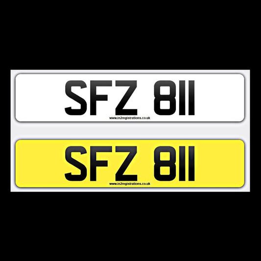 SFZ 811 NI Number Plates From In2registrations