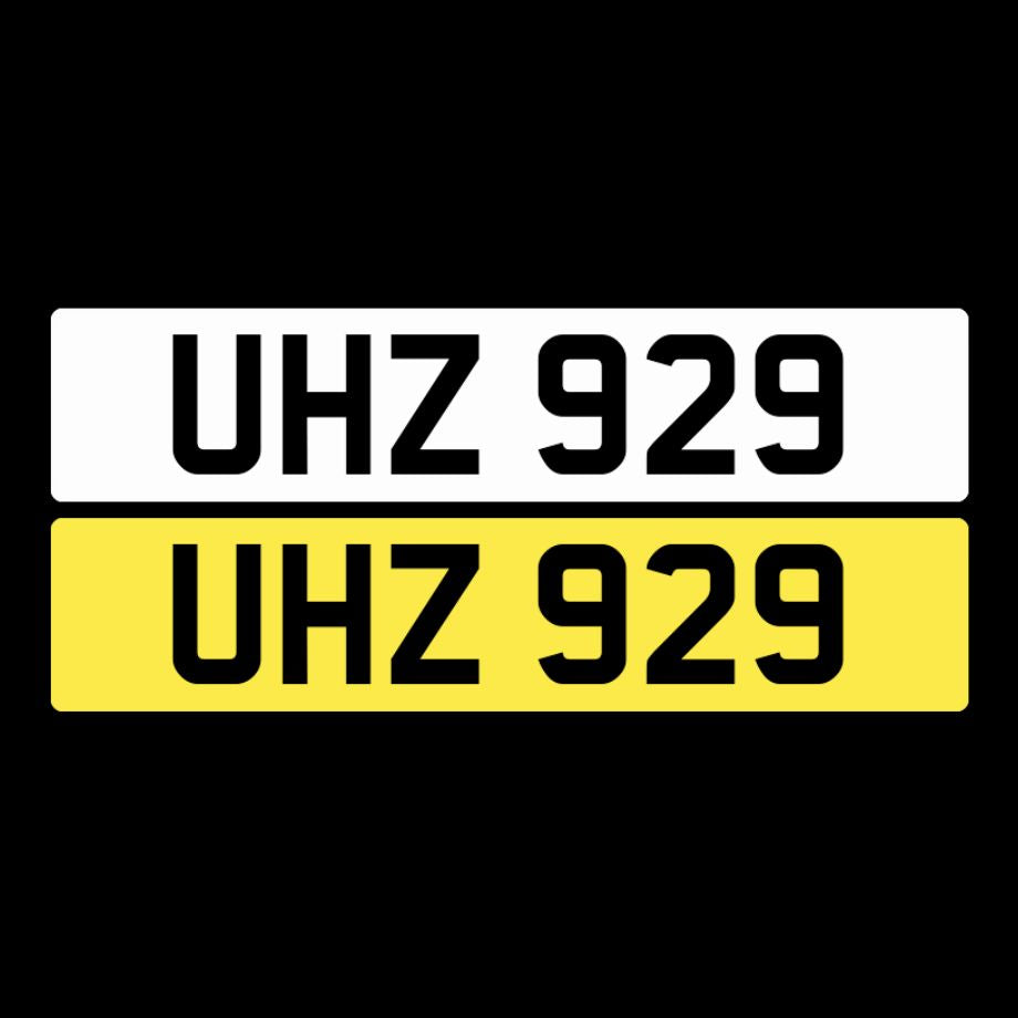 UHZ 929 NI Number Plates From In2registrations
