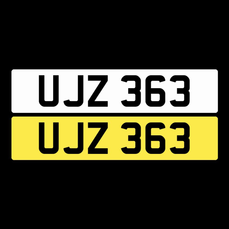 UJZ 363 NI Number Plates From In2registrations