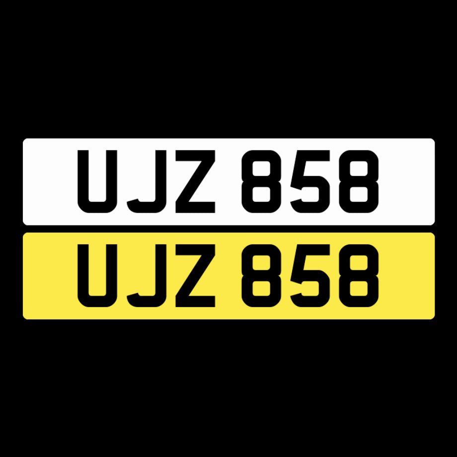 UJZ 858 NI Number Plates From In2registrations