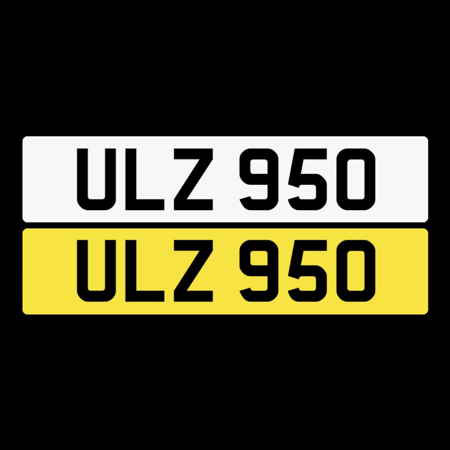 ULZ 950 NI number plates For Sale