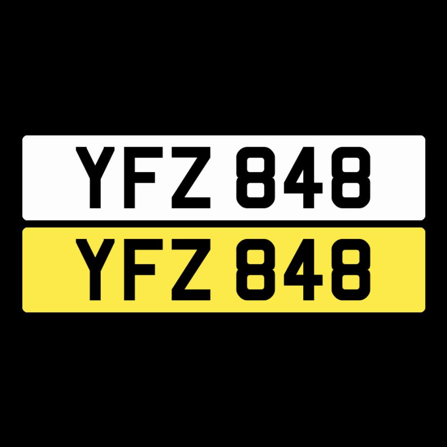 YFZ 848 NI Number Plates From In2registrations