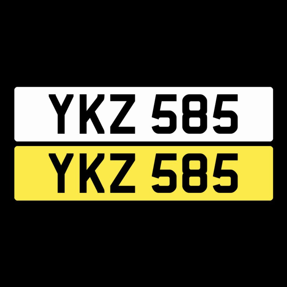 YKZ 585 NI Number Plates From In2registrations