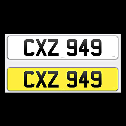CXZ 949 NI Number Plates From In2registrations