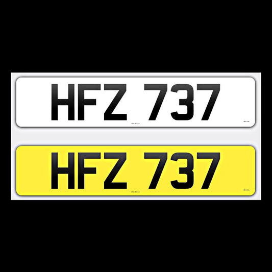HFZ 737 NI Number Plates From In2registrations