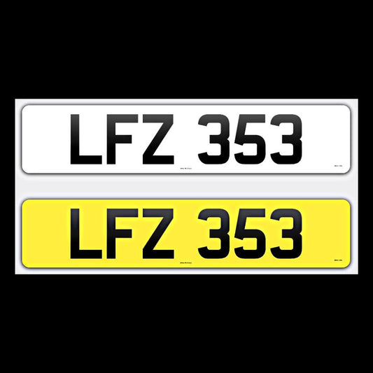 LFZ 353 NI Number Plates From In2registrations