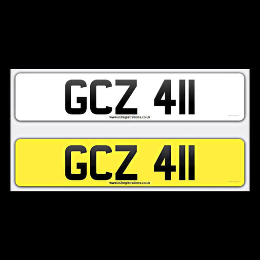 GCZ 411 NI Number Plates From In2registrations