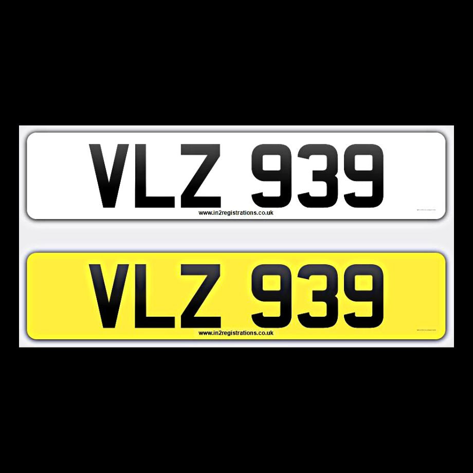 VLZ 939 Dateless 3x3 NI Number plate In2Registrations