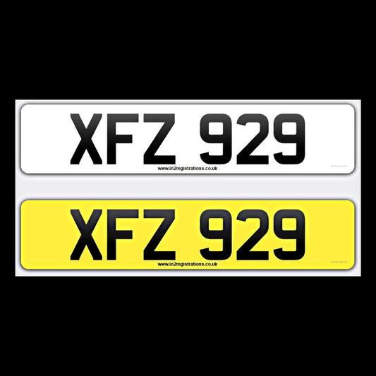 XFZ 929 NI Number Plates From In2registrations