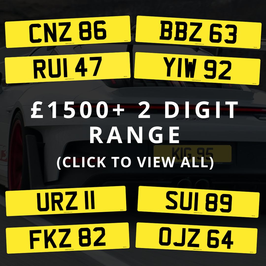 Dateless 2 digit northern ireland registration plates for sale.