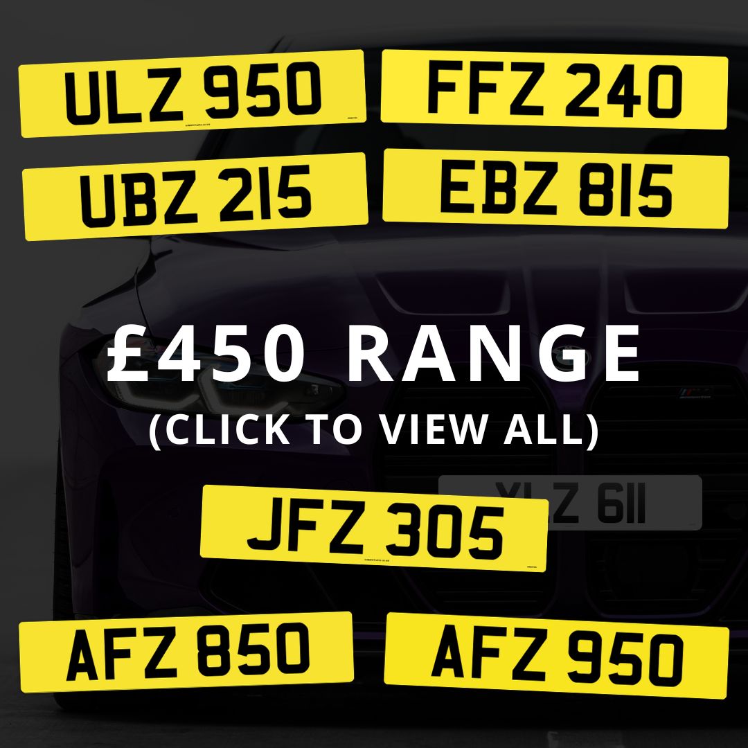 £450 Range of dateless 3 digit northern ireland number plates for sale.