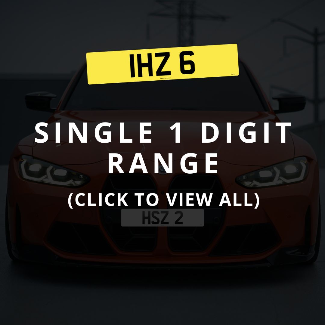 Dateless 3x1 Single digit northern ireland number plates for sale.