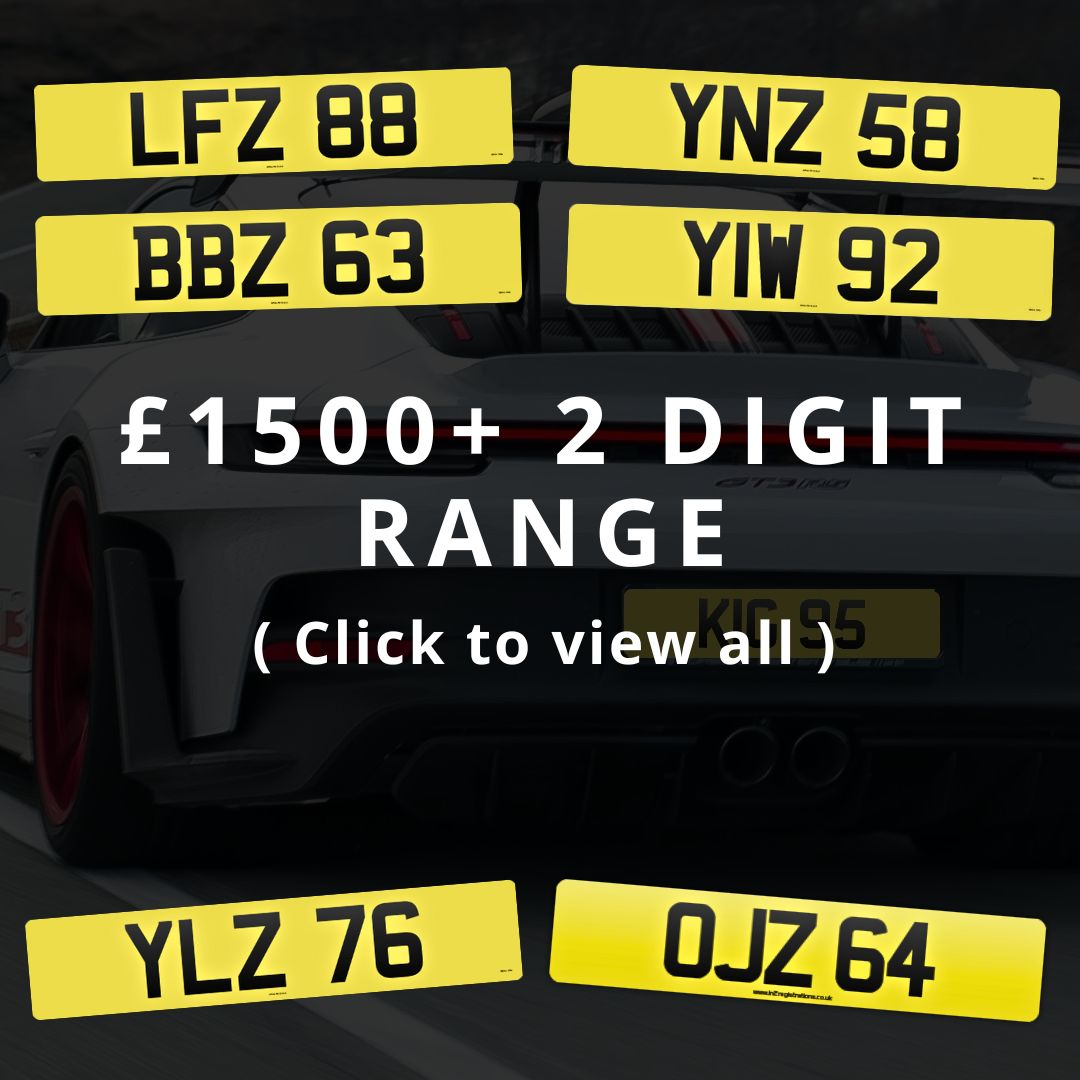 Dateless 2 digit northern ireland registration plates for sale.