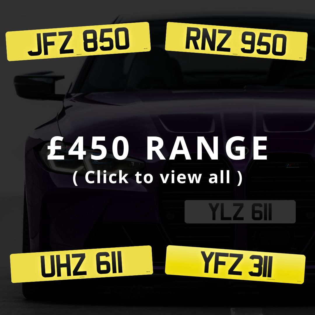 £450 Range of dateless 3 digit northern ireland number plates for sale.