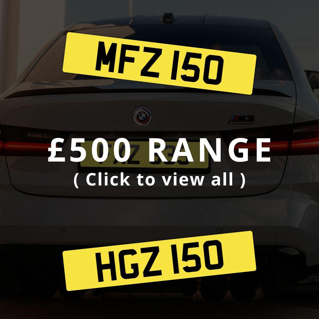 £500 Range of dateless 3 digit northern ireland number plates for sale.