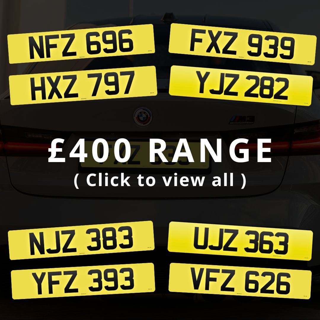 £400 Range of dateless 3 digit northern ireland number plates for sale.