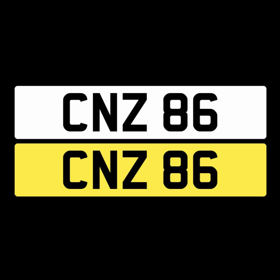CNZ 86 NI Number Plates From In2registrations