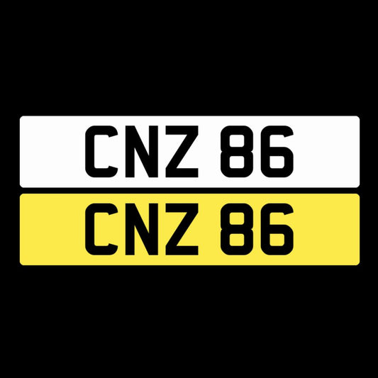 CNZ 86 NI Number Plates From In2registrations