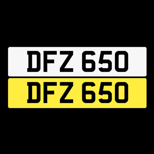 DFZ 650 NI Number Plates From In2registrations