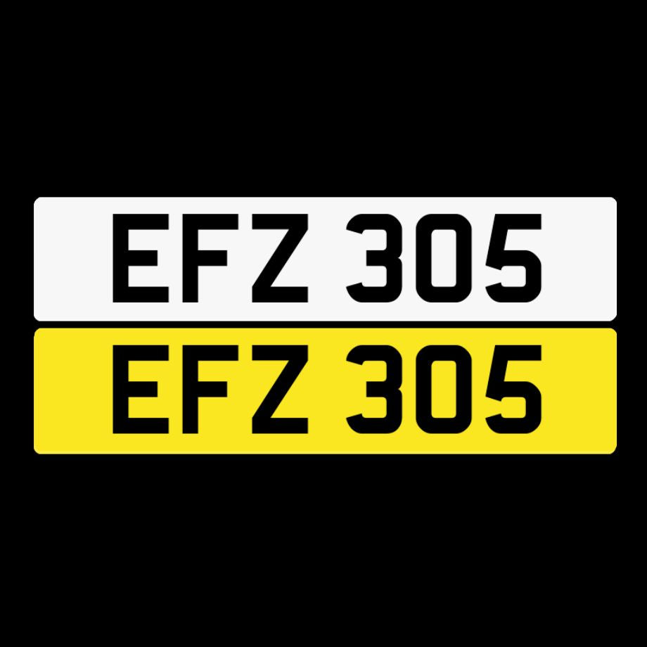 EFZ 305 NI number plates For Sale