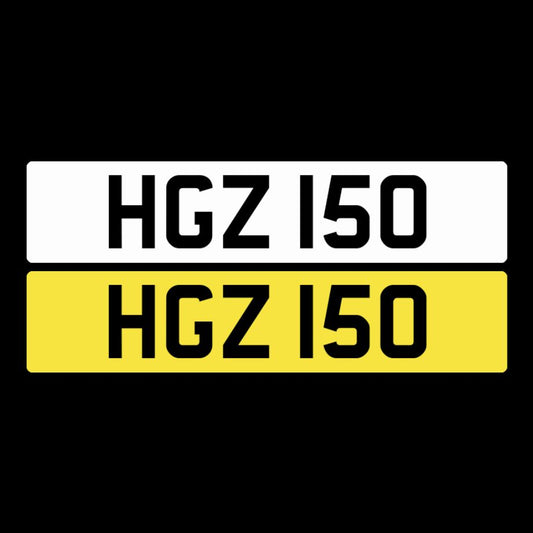 HGZ 150 NI Number Plates From In2registrations