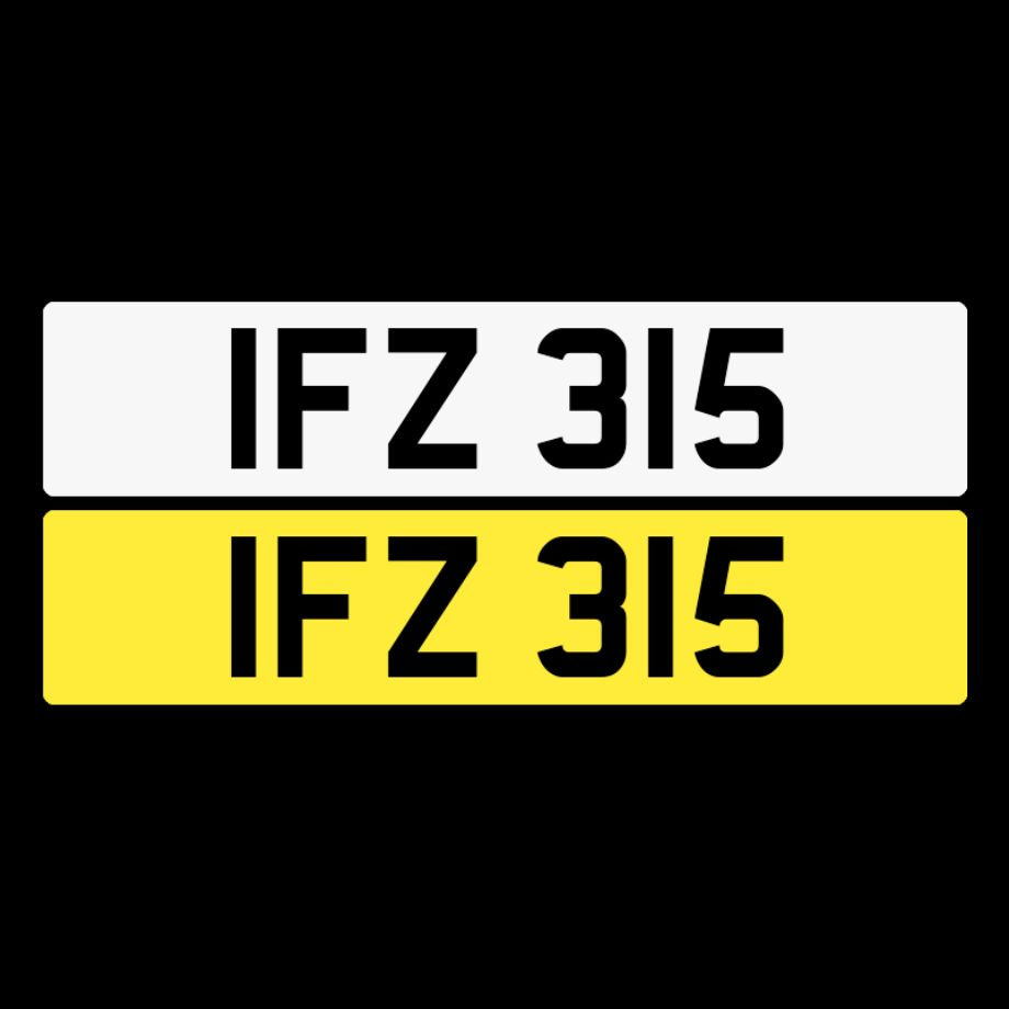 IFZ 315 northern irish number plates