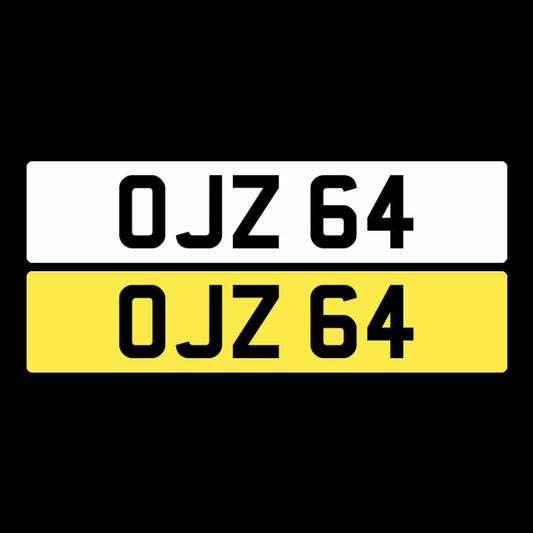 OJZ 64 NI Number Plates From In2registrations