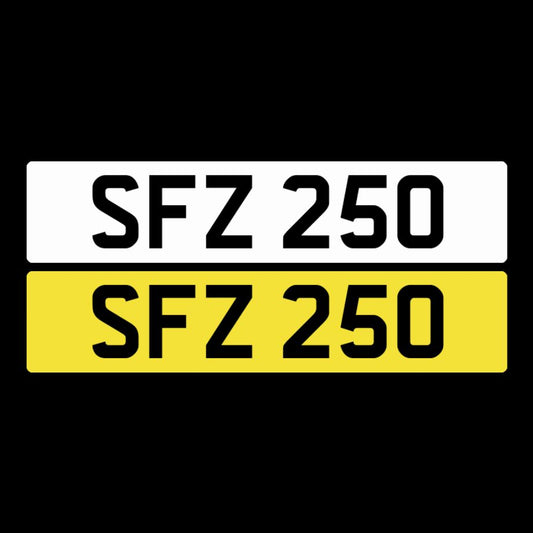 SFZ 250 NI Number Plates From In2registrations