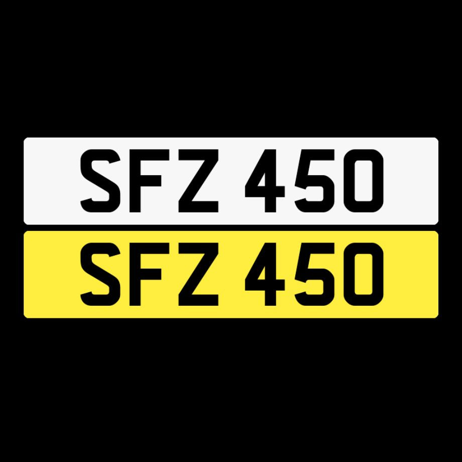SFZ 450 NI Number Plates From In2registrations