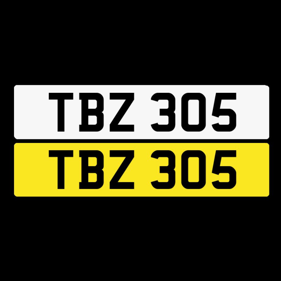 TBZ 305 NI number plates For Sale