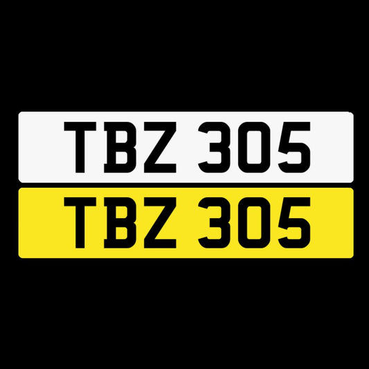 TBZ 305 NI number plates For Sale