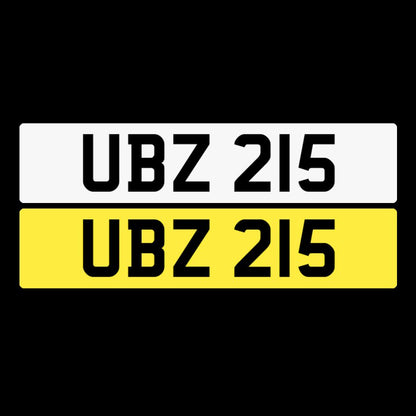 UBZ 215 NI number plates For Sale