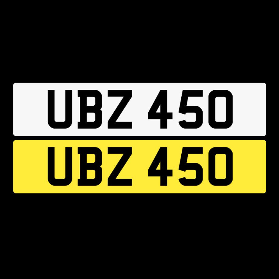UBZ 450 NI Number Plates From In2registrations