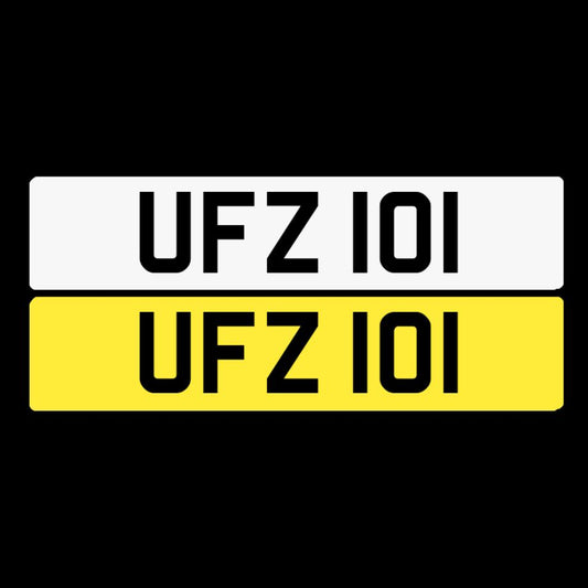 UFZ 101 northern irish number plates