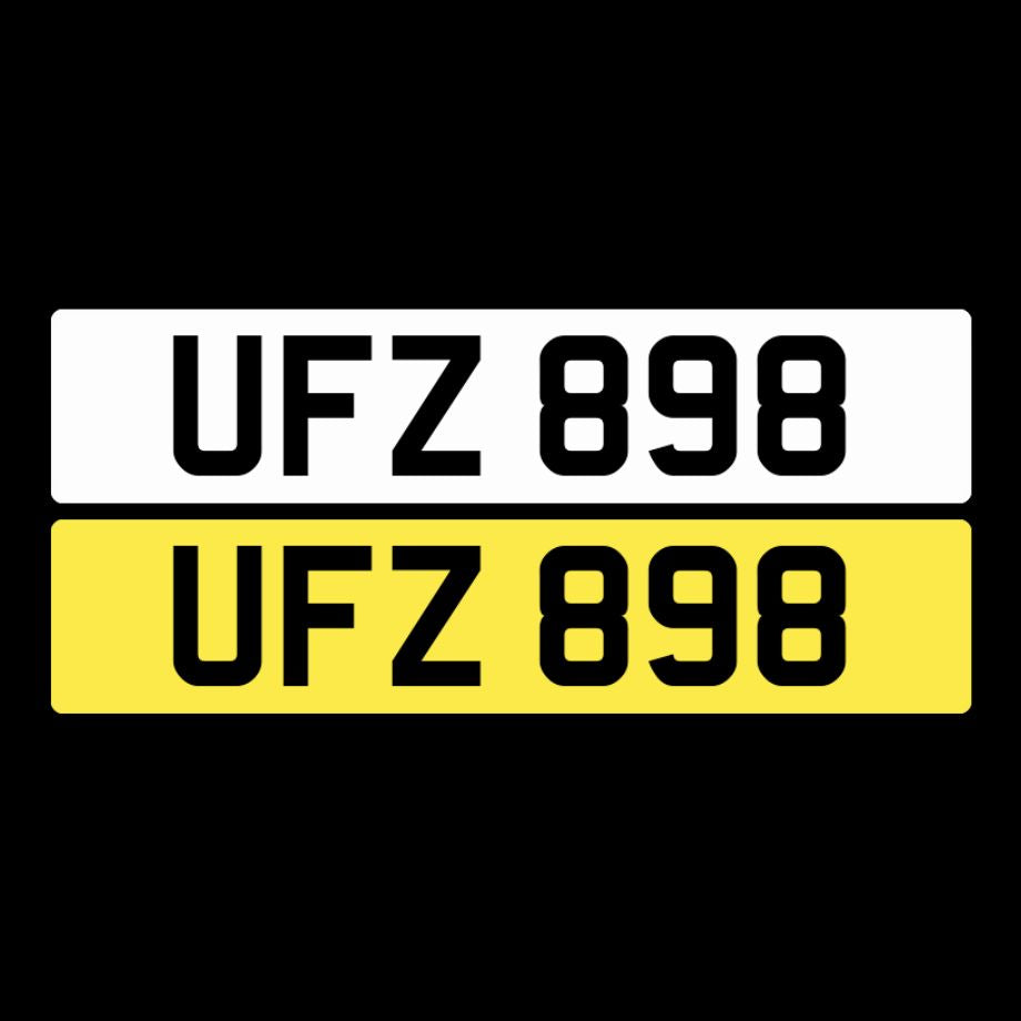 UFZ 898 NI Number Plates From In2registrations
