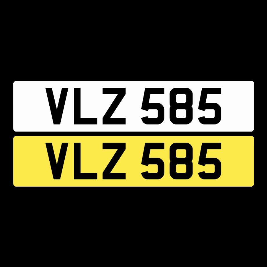 VLZ 585 NI Number Plates From In2registrations