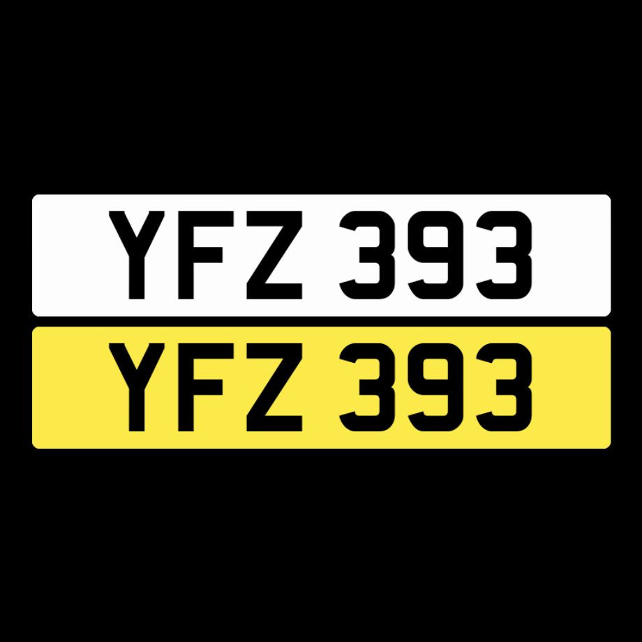 YFZ 393 NI Number Plates From In2registrations