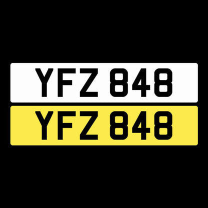 YFZ 848 NI Number Plates From In2registrations