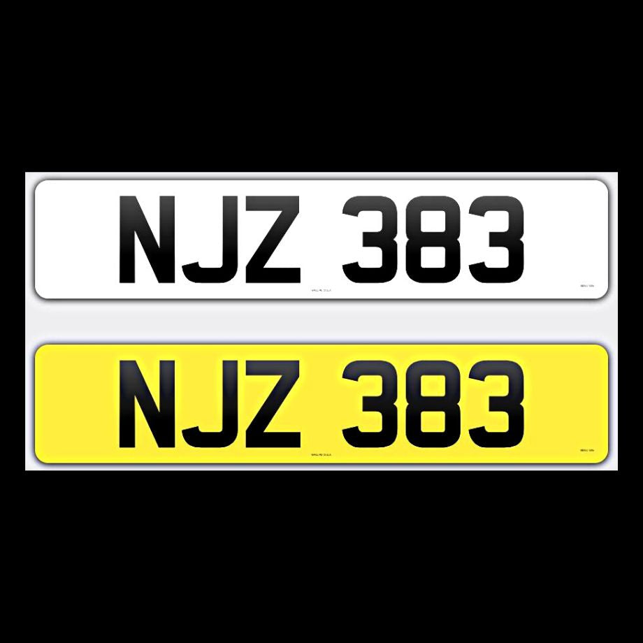 NJZ 383 - Dateless 3x3 NI Number Plate | In2Registrations